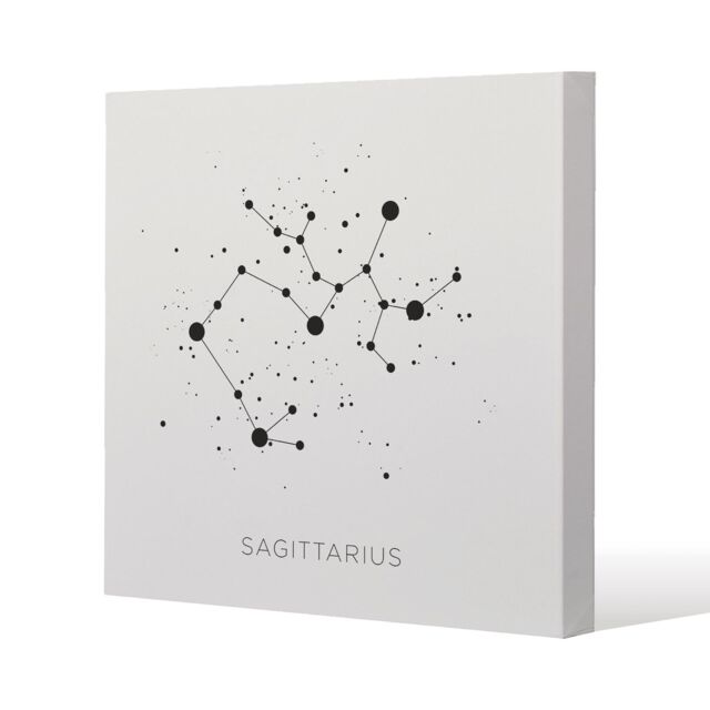 Benjamin Tate Design Star constellation zodiac sagittarius (canvas) / 77 x 77 x 4cm in Natural - Size: 77 x 77 x 4 cm - image 1