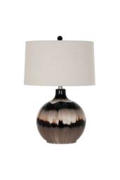 KDMD Sepia Shadows Table Lamp with Linen Shade - Warm Ambient Lighting in Light Brown - thumbnail 2