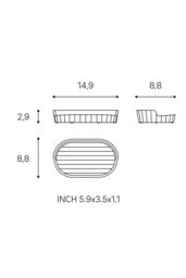 Cosmic 'Avenir Soap Dish' Rectangular Design Plastic Terracotta - thumbnail 7