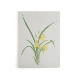 "Artery8 Yellow Lilies Canvas Wall Art Print Vintage Japanese Botanical - Size: W18"" x H24""" - thumbnail 1