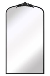 "MirrorOutlet Black Metal Framed Arched Wall Mirror 68"" X 38"" (174CM X 96CM) - Size: 1 Pack" - thumbnail 3
