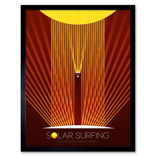 "Artery8 NASA Solar Surfing Innovative Advanced Concepts Framed Wall Art 12x16 in Black - Size: W12"" x H16""" - image 1