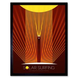 "Artery8 NASA Solar Surfing Innovative Advanced Concepts Framed Wall Art 12x16 in Black - Size: W12"" x H16""" - thumbnail 1