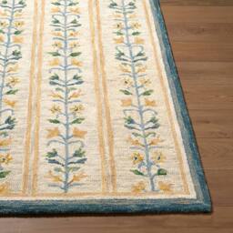 Livabliss Fairfax-Hand Tufted Green Beige Blue Yellow Wool Global Rug - Size: 150 cm x 230 cm - thumbnail 5
