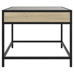 Berkfield Home Coffee Table with Infinity LED Sonoma Oak 70x50x41 cm in Brown - Size: 70 x 50 x 41 cm - thumbnail 6