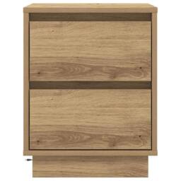 Berkfield Home Traditional Bedside Cabinet with LED Lights Artisan Oak 39x34.5x50 cm - thumbnail 6