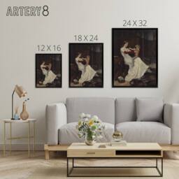 "Artery8 Albert Edelfelt Queen Bianca of Namur With Son Framed Canvas Art Print - Size: W12"" x H16""" - thumbnail 4