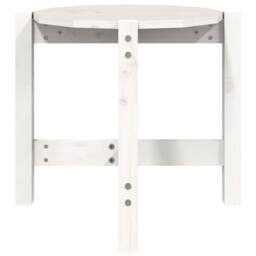 Berkfield Home Beautiful Coffee Table White Ã˜ 52.5x45 cm Solid Wood Pine - thumbnail 5