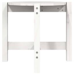 Berkfield Home Beautiful Coffee Table White Ã˜ 52.5x45 cm Solid Wood Pine - thumbnail 6