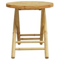 Berkfield Home 3 Piece Bistro Set Bamboo in Brown - thumbnail 6