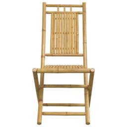 Berkfield Home 3 Piece Bistro Set Bamboo in Brown - thumbnail 8