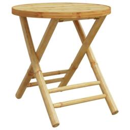 Berkfield Home 3 Piece Bistro Set Bamboo in Brown - thumbnail 5