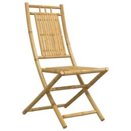 Berkfield Home 3 Piece Bistro Set Bamboo in Brown - thumbnail 7