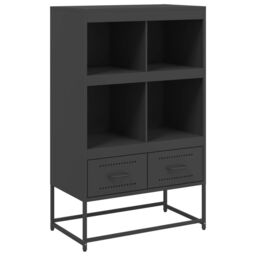 Berkfield Home Highboard Black 68.5x39x111.5 cm Steel - thumbnail 2