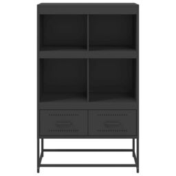 Berkfield Home Highboard Black 68.5x39x111.5 cm Steel - thumbnail 4