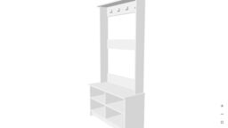 Destina Home Amelia Hallway Coat Rack with Shelves in Dark Grey - Size: 1 Pack - thumbnail 6