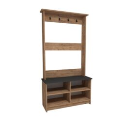 Destina Home Amelia Hallway Coat Rack with Shelves in Dark Grey - Size: 1 Pack - thumbnail 1