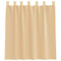 Berkfield Home Voile Curtains with Rod Pockets 2 pcs Sand in Brown - thumbnail 4