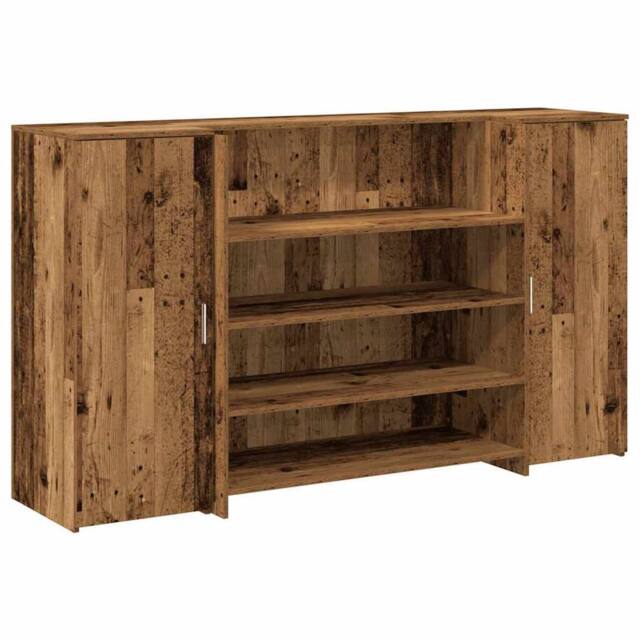 Berkfield Home Reception Desk Old Wood 180x50x103.5 cm Engineered Wood in Brown - image 1