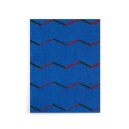 "Artery8 Red Blue Zig Zag Textile Pattern Canvas Wall Art Print Korin - Size: W18"" x H24""" - thumbnail 1