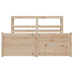 Berkfield Home Bed Frame with Headboard without Mattress 120x200 cm in Brown - Size: Small Double - thumbnail 4