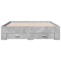 Berkfield Home Bed Frame with Drawers without Mattress Concrete Grey 140x190 cm - thumbnail 4