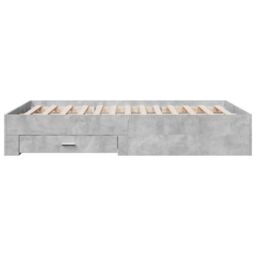Berkfield Home Bed Frame with Drawers without Mattress Concrete Grey 140x190 cm - thumbnail 5