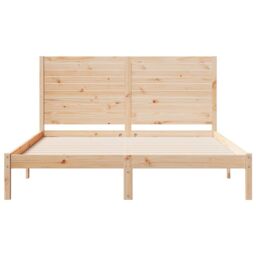Berkfield Home Extra Long Bed Frame without Mattress 160x210 cm Solid Wood in Brown - thumbnail 4