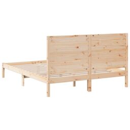 Berkfield Home Extra Long Bed Frame without Mattress 160x210 cm Solid Wood in Brown - thumbnail 6