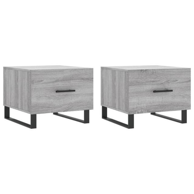 Berkfield Home Coffee Tables 2 pcs Grey Sonoma 50x50x40 cm Engineered Wood - Size: 50 x 50 x 40 cm - image 1
