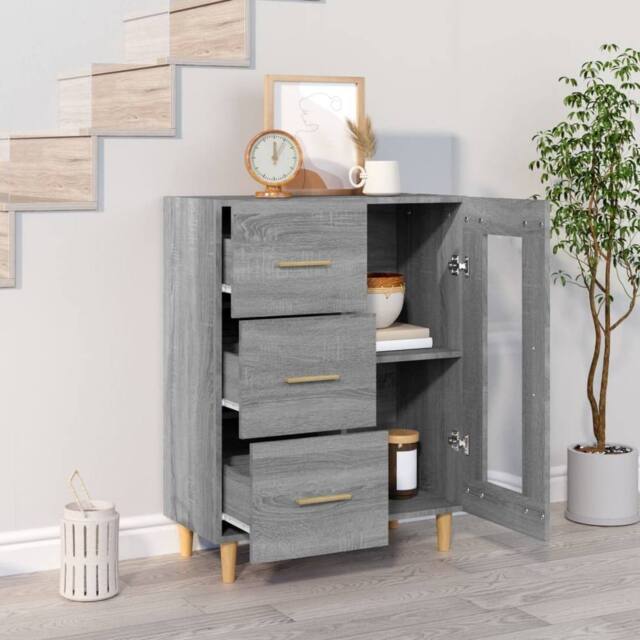 Berkfield Home Sideboard Grey Sonoma 69, 5x34x90 cm Engineered Wood - Size: 5 x 34 x 90 cm - image 1