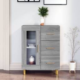 Berkfield Home Sideboard Grey Sonoma 69, 5x34x90 cm Engineered Wood - Size: 5 x 34 x 90 cm - thumbnail 2