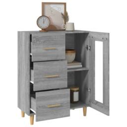Berkfield Home Sideboard Grey Sonoma 69, 5x34x90 cm Engineered Wood - Size: 5 x 34 x 90 cm - thumbnail 5