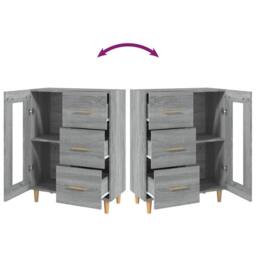 Berkfield Home Sideboard Grey Sonoma 69, 5x34x90 cm Engineered Wood - Size: 5 x 34 x 90 cm - thumbnail 9