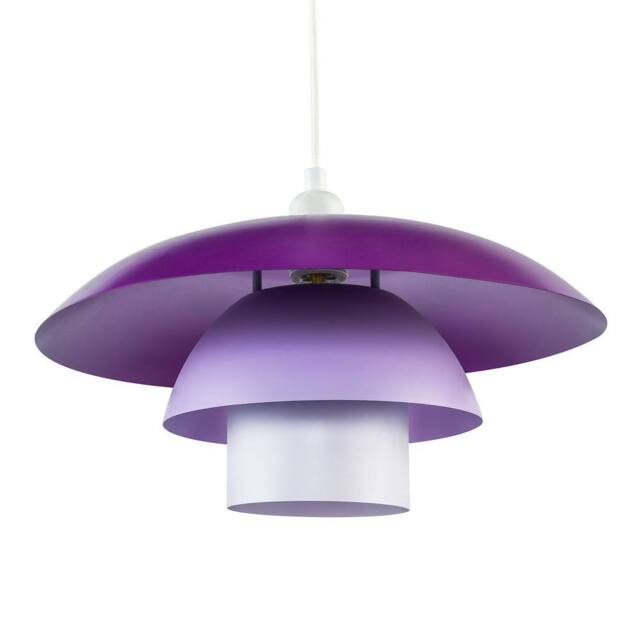Happy Homewares Modern Designer Purple & Lilac Lavender Metal Pendant Lighting Shade - image 1