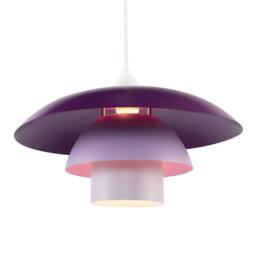Happy Homewares Modern Designer Purple & Lilac Lavender Metal Pendant Lighting Shade - thumbnail 2