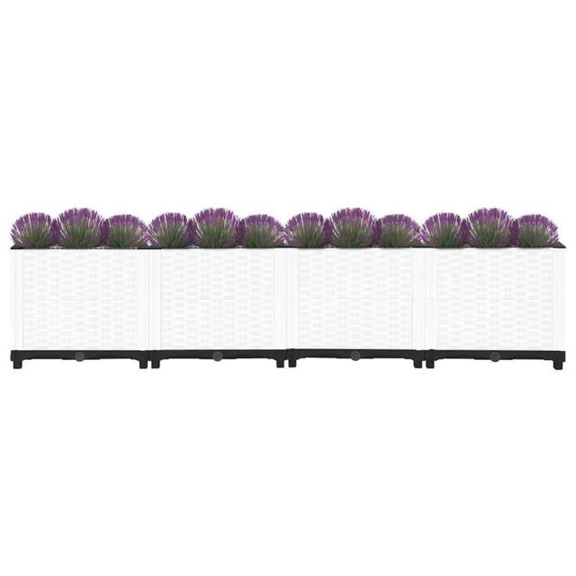 Berkfield Home Raised Bed 160x40x38 cm Polypropylene in White - Size: 160 x 40 x 38 cm - image 1