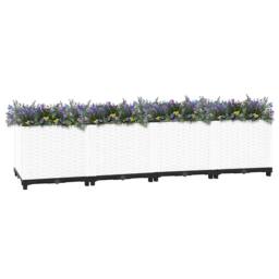 Berkfield Home Raised Bed 160x40x38 cm Polypropylene in White - Size: 160 x 40 x 38 cm - thumbnail 3