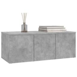 Berkfield Home TV Cabinet Concrete Grey 80x34x30 cm Engineered Wood - Size: 80 x 34 x 30 cm - thumbnail 4