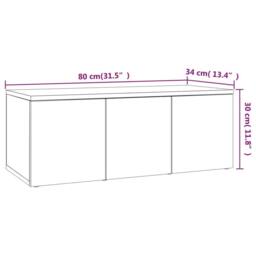 Berkfield Home TV Cabinet Concrete Grey 80x34x30 cm Engineered Wood - Size: 80 x 34 x 30 cm - thumbnail 9