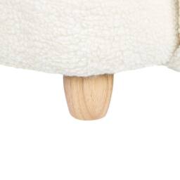 Wyld and Coco Rabbit-Shaped Kids Armchair White Boucle Rubberwood Frame - thumbnail 8