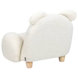 Wyld and Coco Rabbit-Shaped Kids Armchair White Boucle Rubberwood Frame - thumbnail 7