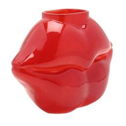 The Feel Good Club Glass Lips Vase in Red - thumbnail 3