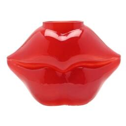 The Feel Good Club Glass Lips Vase in Red - thumbnail 2