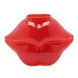 The Feel Good Club Glass Lips Vase in Red - thumbnail 4