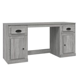 Berkfield Home Desk with Cabinet Grey Sonoma Engineered Wood - thumbnail 2