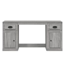 Berkfield Home Desk with Cabinet Grey Sonoma Engineered Wood - thumbnail 6
