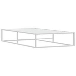 Berkfield Home Elegant Bed Frame without Mattress White 90x200 cm Metal - thumbnail 4