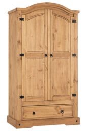Seconique Corona 2 Door 1 Drawer Wardrobe in Natural - thumbnail 2