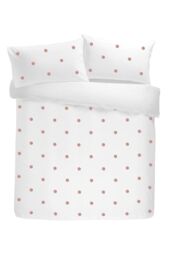 Appletree 'Dot Garden' 100% Cotton Embellished Duvet Cover Set in Pink - Size: Double - thumbnail 4